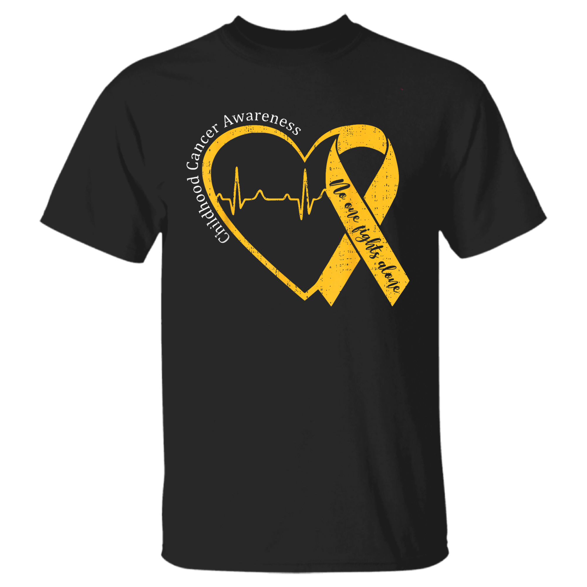 Childhood Cancer Awareness Gold Heart Ribbon Men Women Kids  …