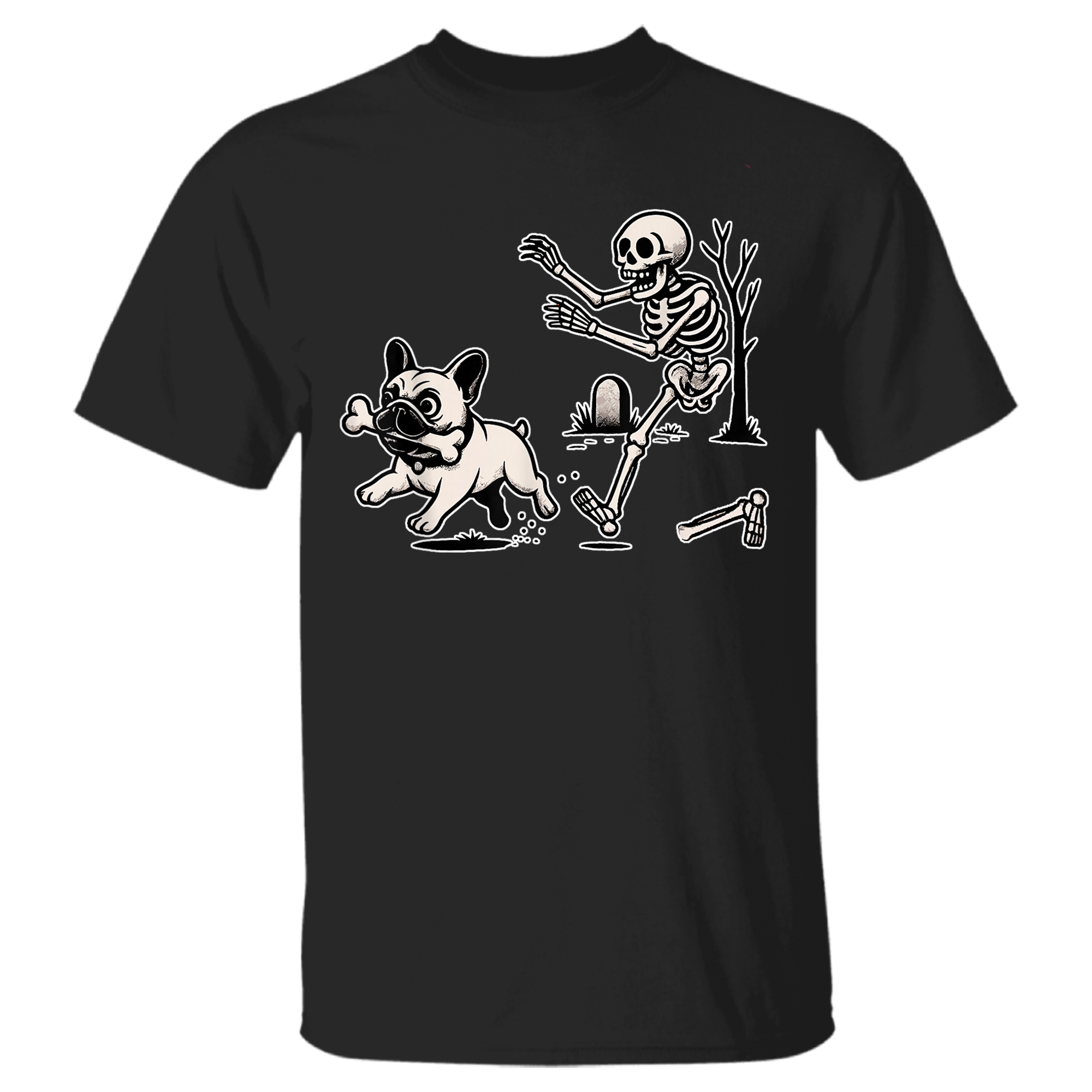 Funny Halloween French Bulldog Skeleton Spooky Season T-Shir …