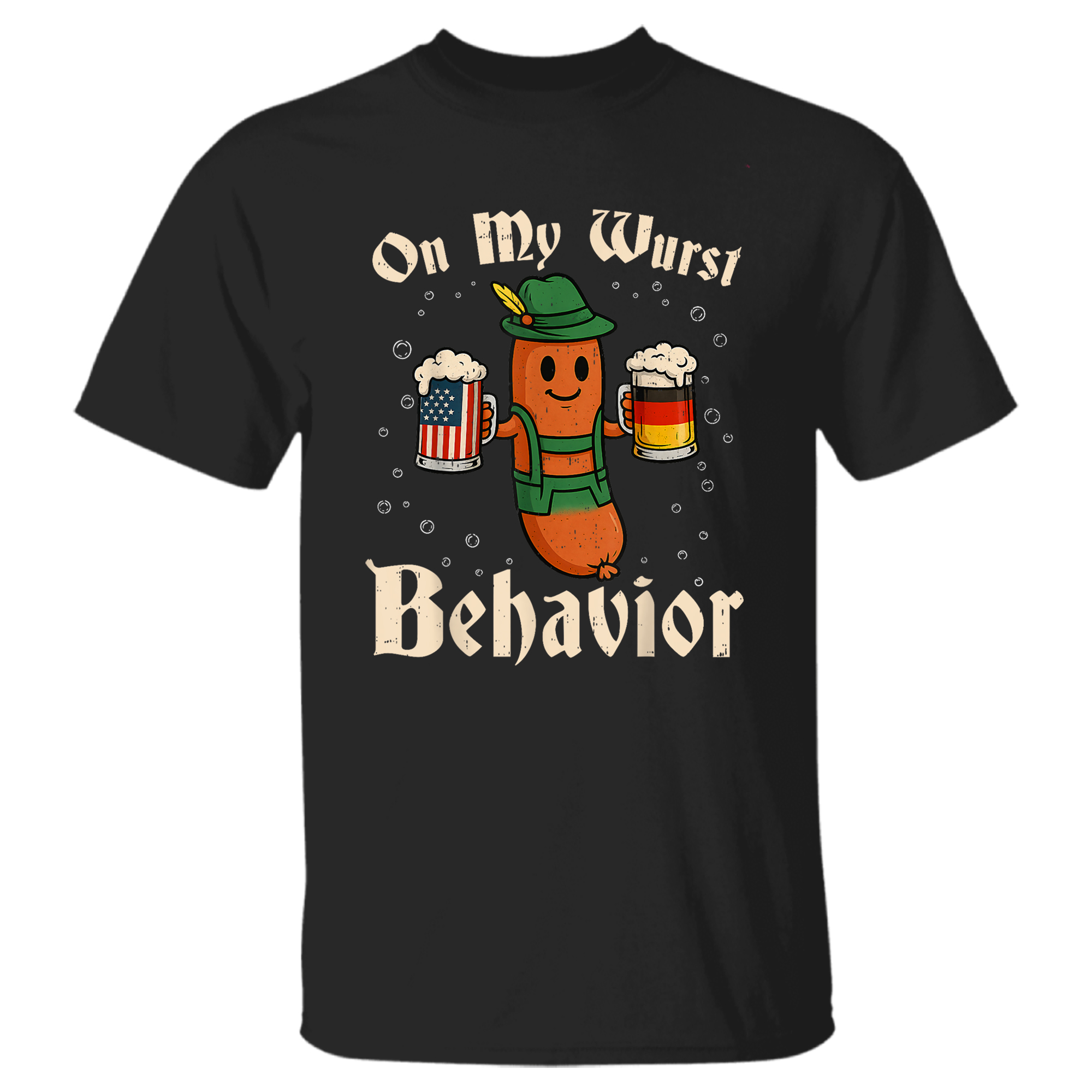 Oktoberfest On My Wurst Behavior Funny German Men Women T-Sh …
